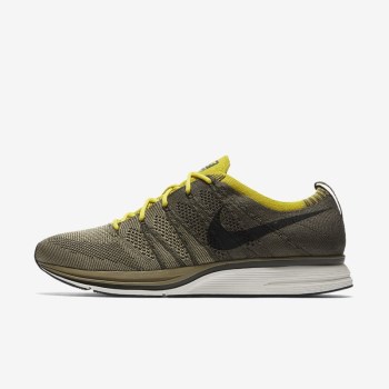 Nike Flyknit Trainer - Férfi Utcai Cipő - Khaki/Világos/Fekete